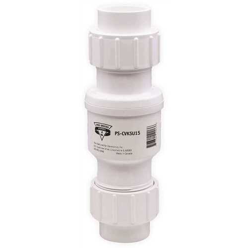 Pro Series Pumps PS-CVKSU15 1.5" PVC Klunkless Check Valve With Slip Union Connections