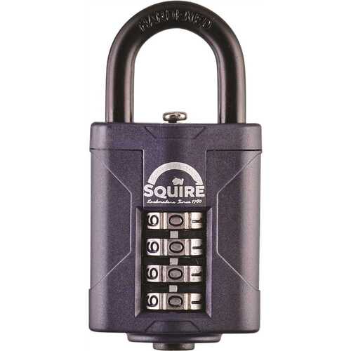 Squire Locks SQ- CP40 Weathershield    Combination Padlock, 4 Wheel, Open Shackle, 40mm