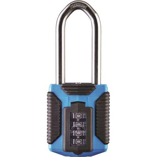 Squire Locks SQ-CP50ATLO/2.5 All Terrain Combination Padlock, 4 Wheel, Extra Long Shackle Orange