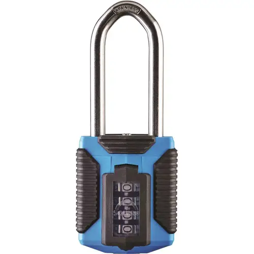 Squire Locks SQ-CP50ATLS/2.5 Marine All Terrain Combination Padlock, 4 Wheel, Extra Long Shackle
