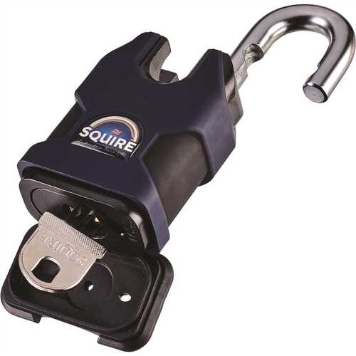 Squire Locks SQ-SS50CS Stronghold Heavy Duty Padlock, Boron Steel, Closed Shackle, Keyed