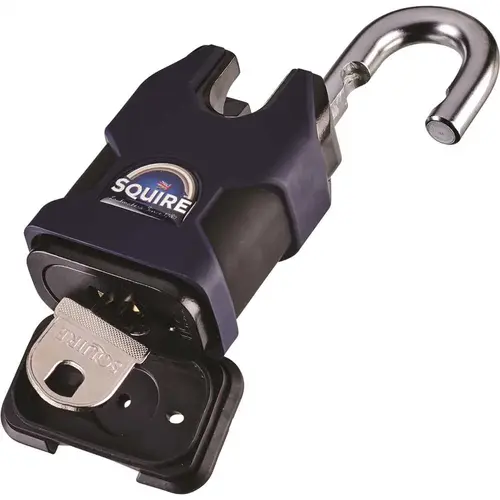 Squire Locks SQ-SS50CS Stronghold Heavy Duty Padlock, Boron Steel, Closed Shackle, Keyed