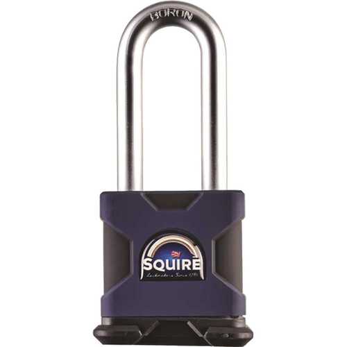 Squire Locks SQ-SS50S KA Stronghold Premium Padlock, Boron Steel, Open Shackle, Keyed Alike