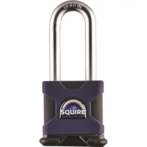 Squire Locks SQ-SS50S KA Stronghold Premium Padlock, Boron Steel, Open Shackle, Keyed Alike