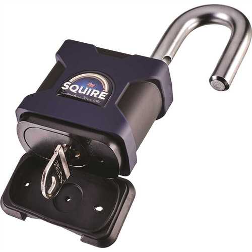 Squire Locks SQ-SS65S Stronghold Premium Padlock, Boron Steel, Open Shackle, 65mm, Keyed