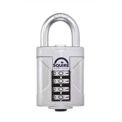 Squire Locks SQ-VUL50COMBI Vulcan Combi 50 Combination Padlock, Boron Steel, Open Shackle