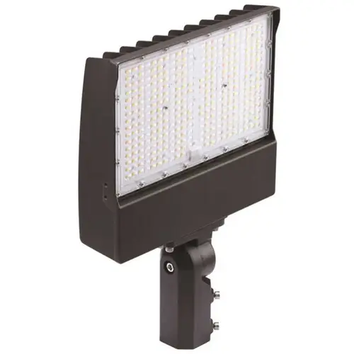 Stonco 911401875384 LED Slim Flood With Photocell, Slip Fitter, 3 Cct, 205w, Bronze