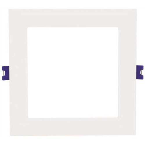 Lightolier 911401826284 6" LED Flat Downlight, Square, 900/1100 Lumen, 5 Cct, 15 Watt, White