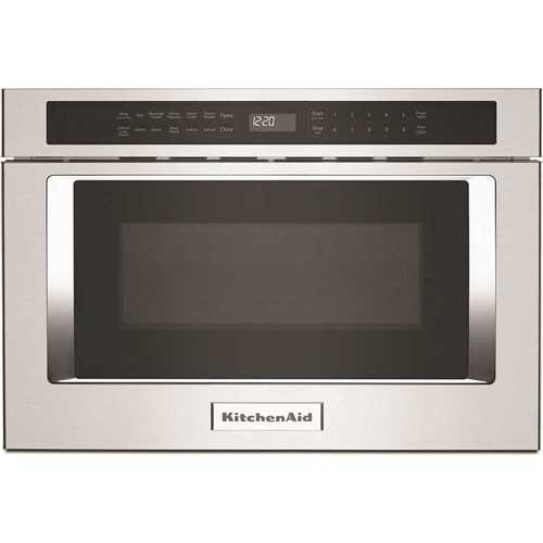 KitchenAid KMBD104GSS 24 In Under-Counter Microwave Oven Drawer In Stainless Steel