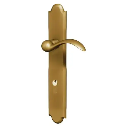 Boulder Multi Point Trim Keyed Entry with Turn Knob Configuration 1 Minus Lever Vintage Brass Finish