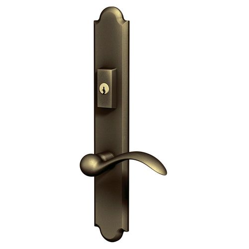 Boulder Multi Point Trim Inactive Outside and Active Inside Configuration 2 Antique Brass Finish