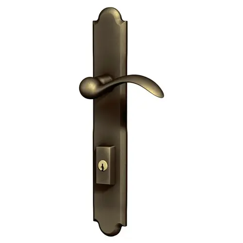 Boulder Multi Point Trim Inactive Outside and Active Inside Configuration 3 Antique Brass Finish