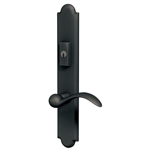 Boulder Multi Point Trim Keyed Entry with Turn Knob Configuration 4 Minus Lever Oil Rubbed Bronze Finish