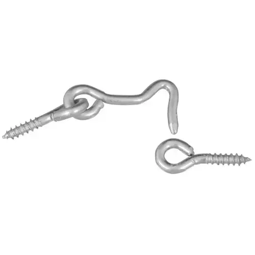 V2000 1-1/2" Hook & Eye Zinc Plated Finish - pack of 20