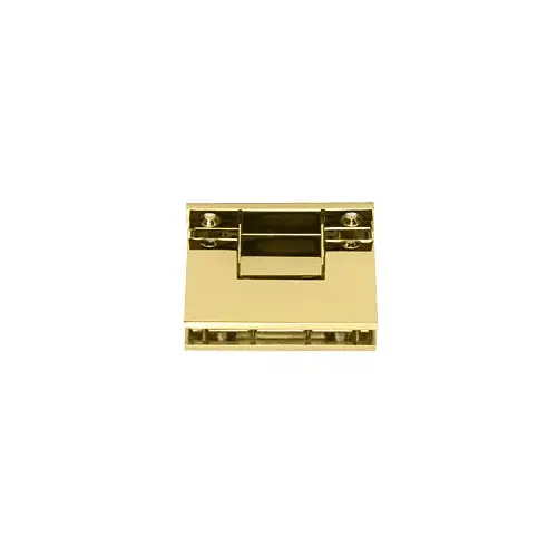 CRL GTC037BR Polished Brass Geneva 3-Point Movable Square Style Transom Clamp