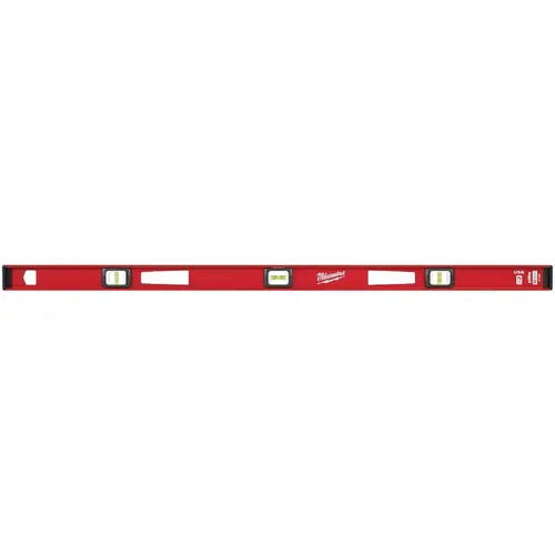 Box Beam, I-Beam & Torpedo Levels; Level Type: I-Beam; Length (Inch): 48; Magnetic: Yes; Accuracy: 0.0005 in; Body Material: Aluminum; Top Read: Yes; Graduation Location: Front; Housing Color: Red; Black; Features: Lightweight; Durable; Impact Resistant
