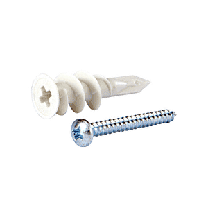 CRL 5035902S Dry Wall Plastic Plus Anchors with #8 Screws