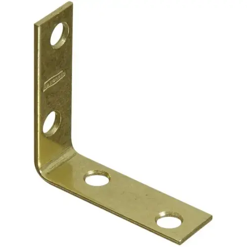 V115 2" x 5/8" Corner Brace Brass Finish