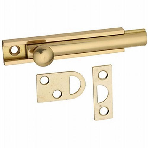 V1922 3" Surface Bolt Solid Brass Finish - pack of 5