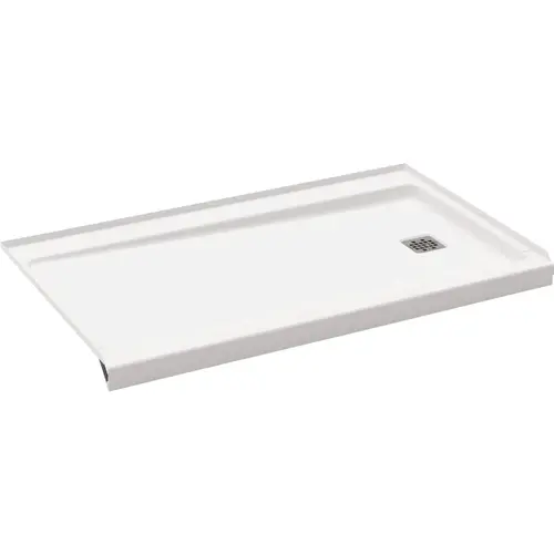 Bootz 010-1002-00CH ShowerCast 6030 60 In. W. x 30 In. D. Right Drain Shower Floor in White