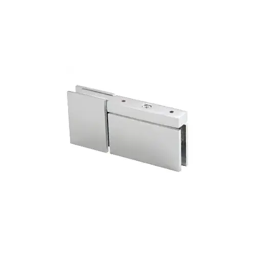 Satin Chrome Top or Bottom Mount Cardiff Pivot Hinge with Attached U-Clamp