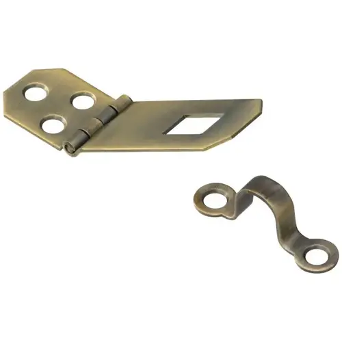 National Hardware N211904 V1826 3/4" x 2-3/4" Hasp Antique Brass Finish