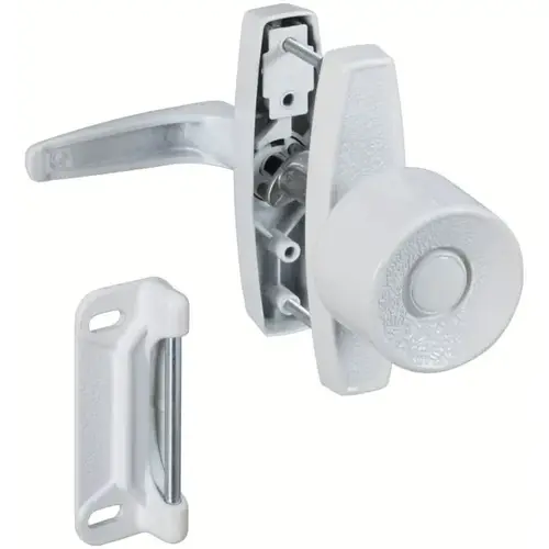 V1307 Universal Knob Latch White Finish