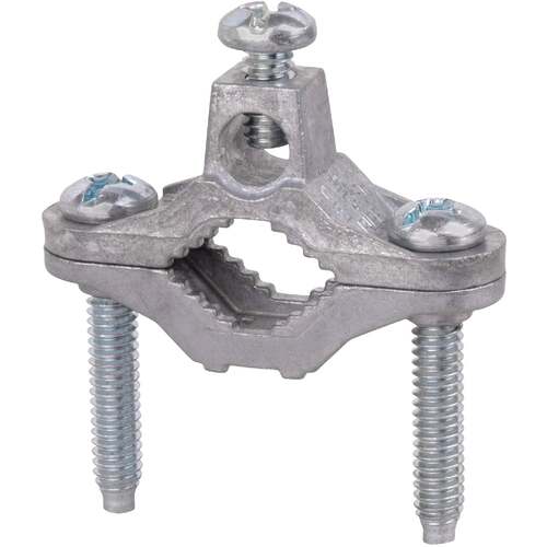 1/2 - 1 in. Zinc Ground Clamp for # 10 SOL/STR - # 2 STR Wire Metallic