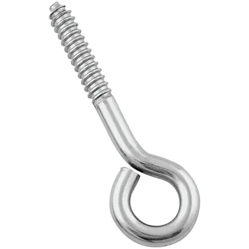 2151BC 3/8" x 4-1/2" Lag Screw Eye Stainless Steel Finish - pack of 10