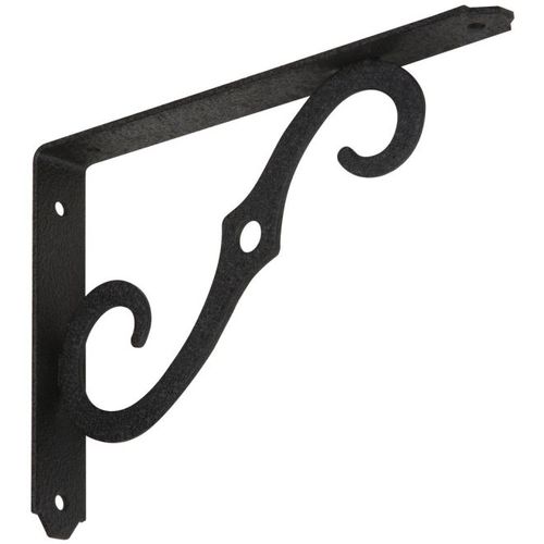 152BC 8" x 5-1/2" Ornamental Shelf Bracket Antique Black Finish