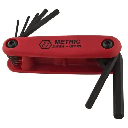 V7025 Foldup Hex Key 7 Count Set Black Finish