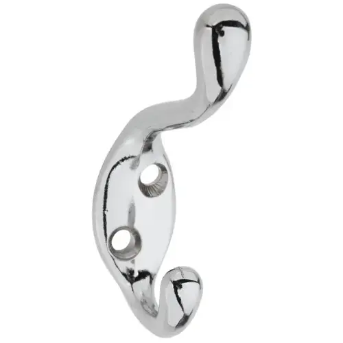 V166 Heavy Duty Coat / Hat Hook Chrome Finish