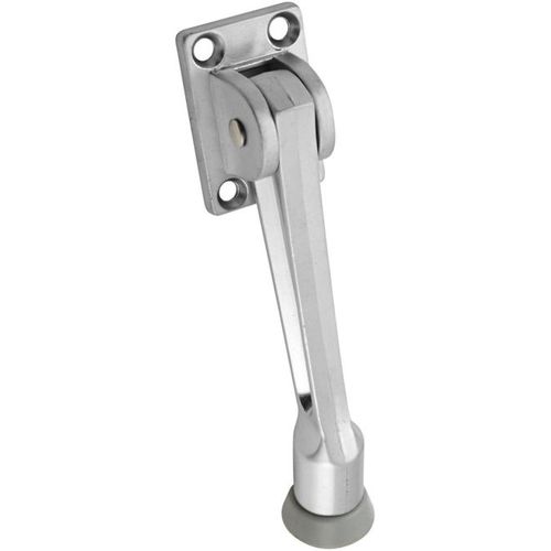 V239 5" Kickdown Door Stop Satin Chrome Finish