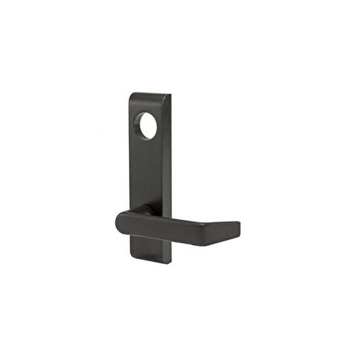 8500 Narrow Stile Locking Outside Lever Trim for a 2" Thick Door with a Flat Handle Dark Bronze
