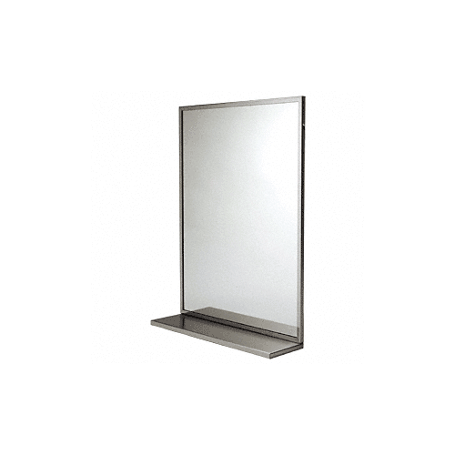 CRL 1051824 18" x 24" Standard Channel Framed Mirror with Shelf