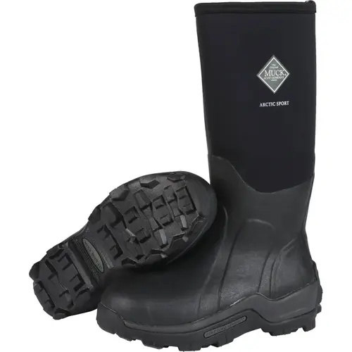 MUCK BOOT COMPANY ASP000-11 Arctic Sport Men's Black Hi Performance Rubber Boot, Size 11