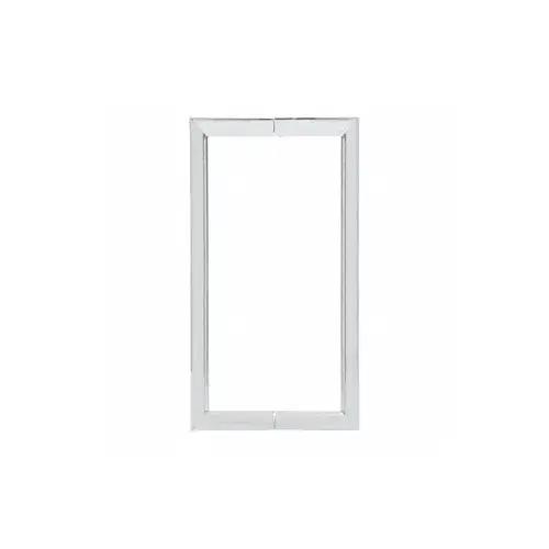 8" Satin Chrome RM Series Flat Outside Surface/Round Tubing Inside Back-to-Back Pull Handle
