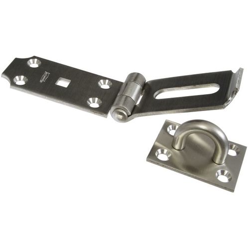 V31 7-1/2" Extra Heavy Safety Hasp Stainless Steel Finish