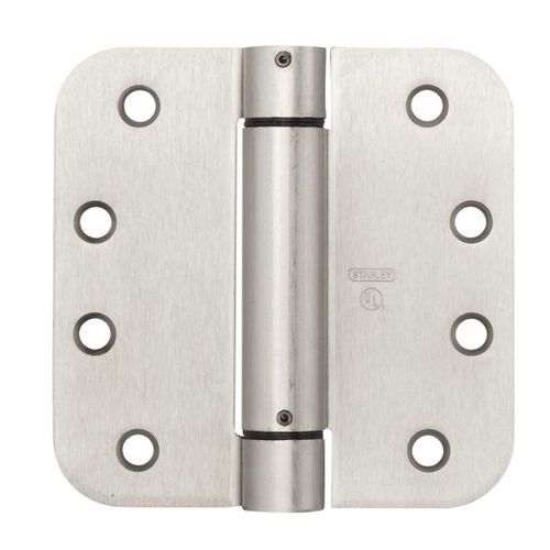 National Hardware N351023-XCP2 V522 4" x 4" 5/8" Radius Spring Hinge Satin Nickel Finish - pack of 2