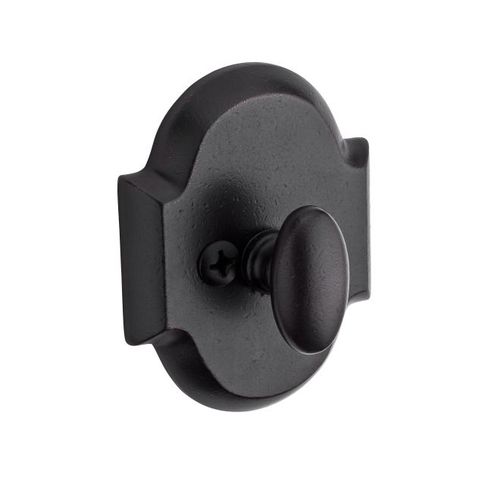 Patio Rustic Arch Deadbolt with 6AL Latch and Dual Strike Dark Bronze Finish