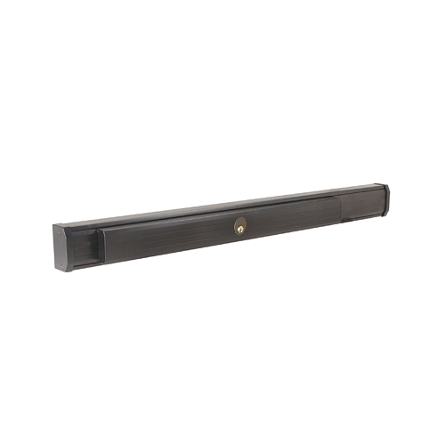 Dark Bronze 36" 1285 Push Pad Concealed Vertical Rod Left Hand Reverse Bevel Panic Exit Device with Cylinder Dogging, Textured Finish