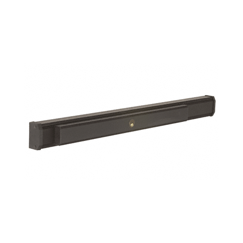 Dark Bronze 36" Jackson 1285 Push Pad Concealed Vertical Rod Left Hand Reverse Bevel Panic Exit Device, Smooth Finish with Cylinder Dogging