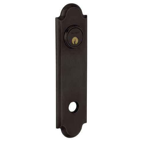 10-5/9" Arch Right Hand Single Privacy Rose Distressed Oil Rubbed Bronze Finish