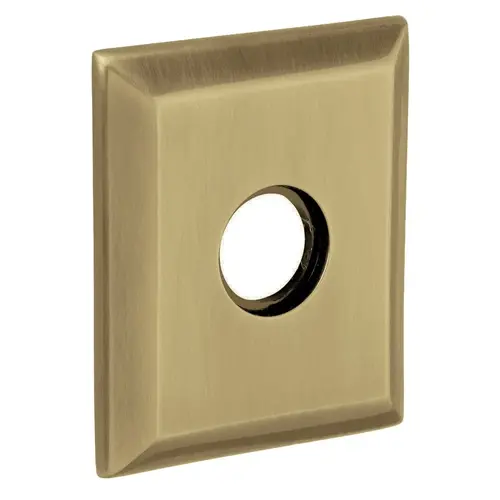 3-2/9" Square Single Privacy Rose Vintage Brass Finish