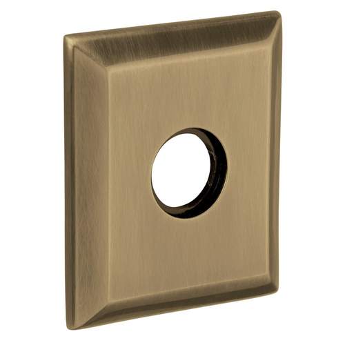 3-2/9" Square Single Dummy Rose Antique Brass Finish