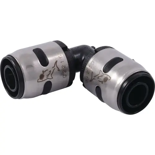 EvoPex 1/2 In. x 1/2 In. 90 Deg. Push-to-Connect Plastic Elbow (1/4 Bend) - pack of 6