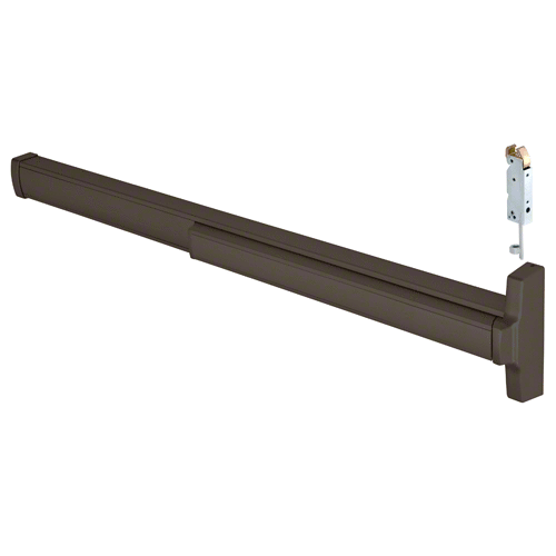Model 2085R Retrofit Less Rod and Case Concealed Vertical Rod Panic Exit Device Right Hand Reverse Bevel Fits 32" to 48" Wide Door Dark Bronze Finish