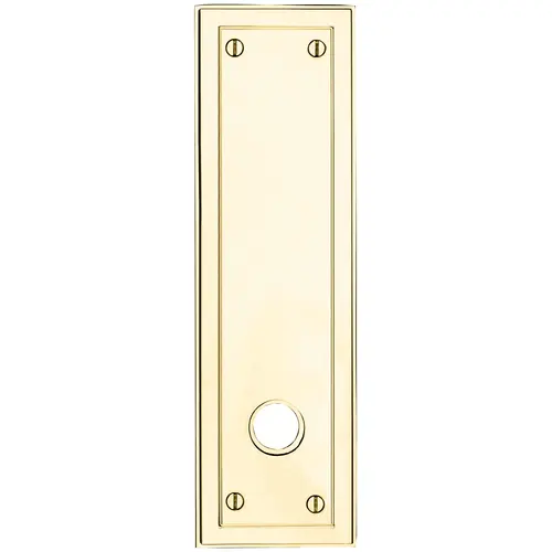 R050 9-1/5" Hollywood Hills Single Dummy Rose Unlacquered Brass Finish