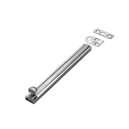 5/8" x 12" Surface Slide Bolt Satin Chrome Finish