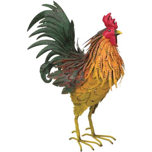 REGAL ARTS & GIFTS 12378 15 In. Metal Napa Rooster Lawn Ornament